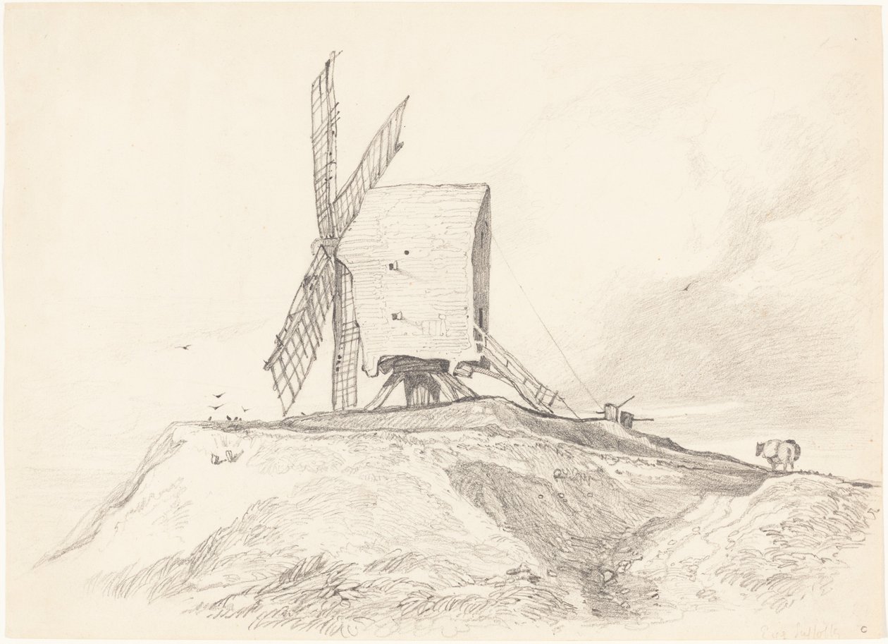 Mulino a vento a Eye, Suffolk da John Sell Cotman
