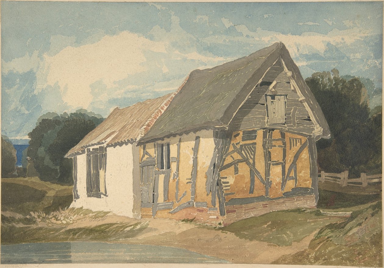Edificio rurale presso uno stagno da John Sell Cotman