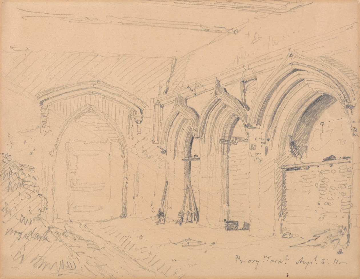 Interno delle rovine del Priorato di Yarmouth da John Sell Cotman
