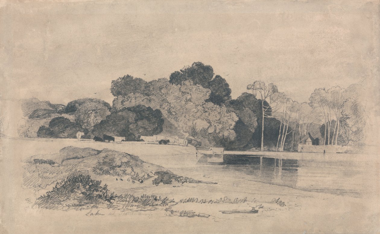 Lago di Trentham, Staffordshire da John Sell Cotman