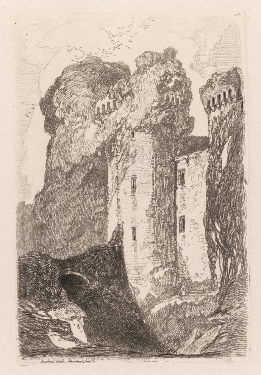 Liber Studiorium: Castello di Ragland, Monmouthshire, 1838 da John Sell Cotman