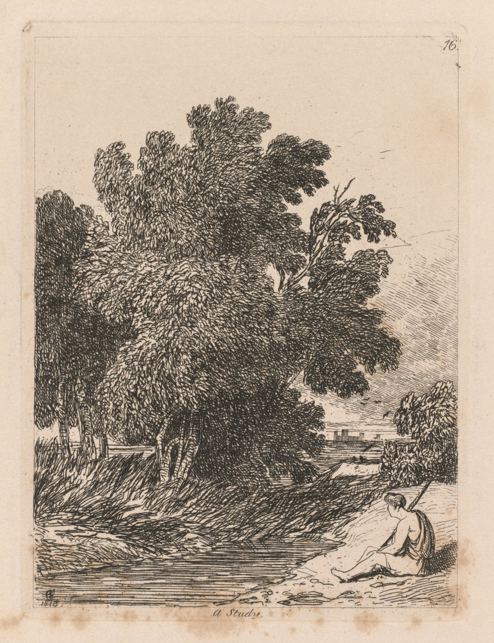 Liber Studiorum: Tavola 16, Uno studio, 1838 da John Sell Cotman