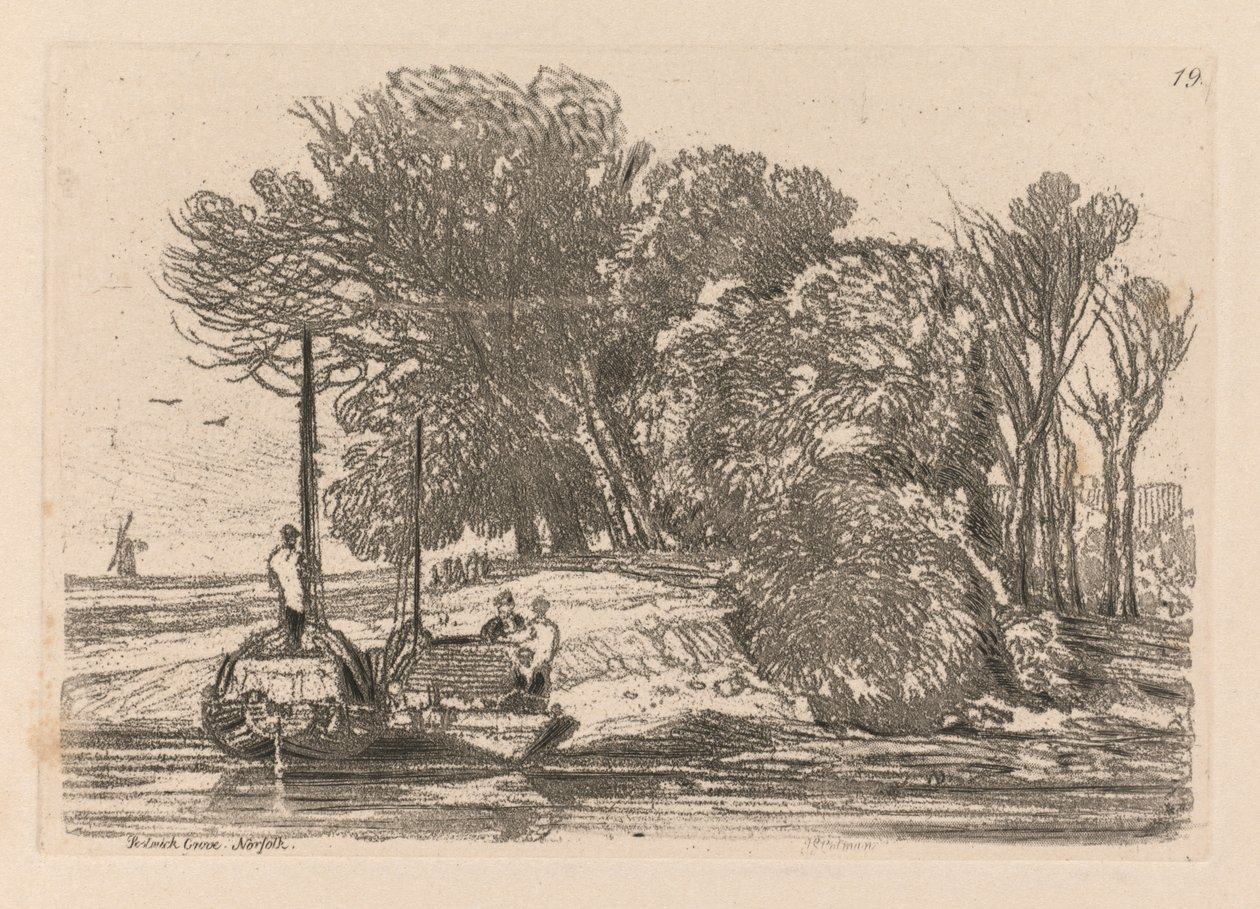 Liber Studiorum: Tavola 19, Postwick Grove, Norfolk, 1838 da John Sell Cotman
