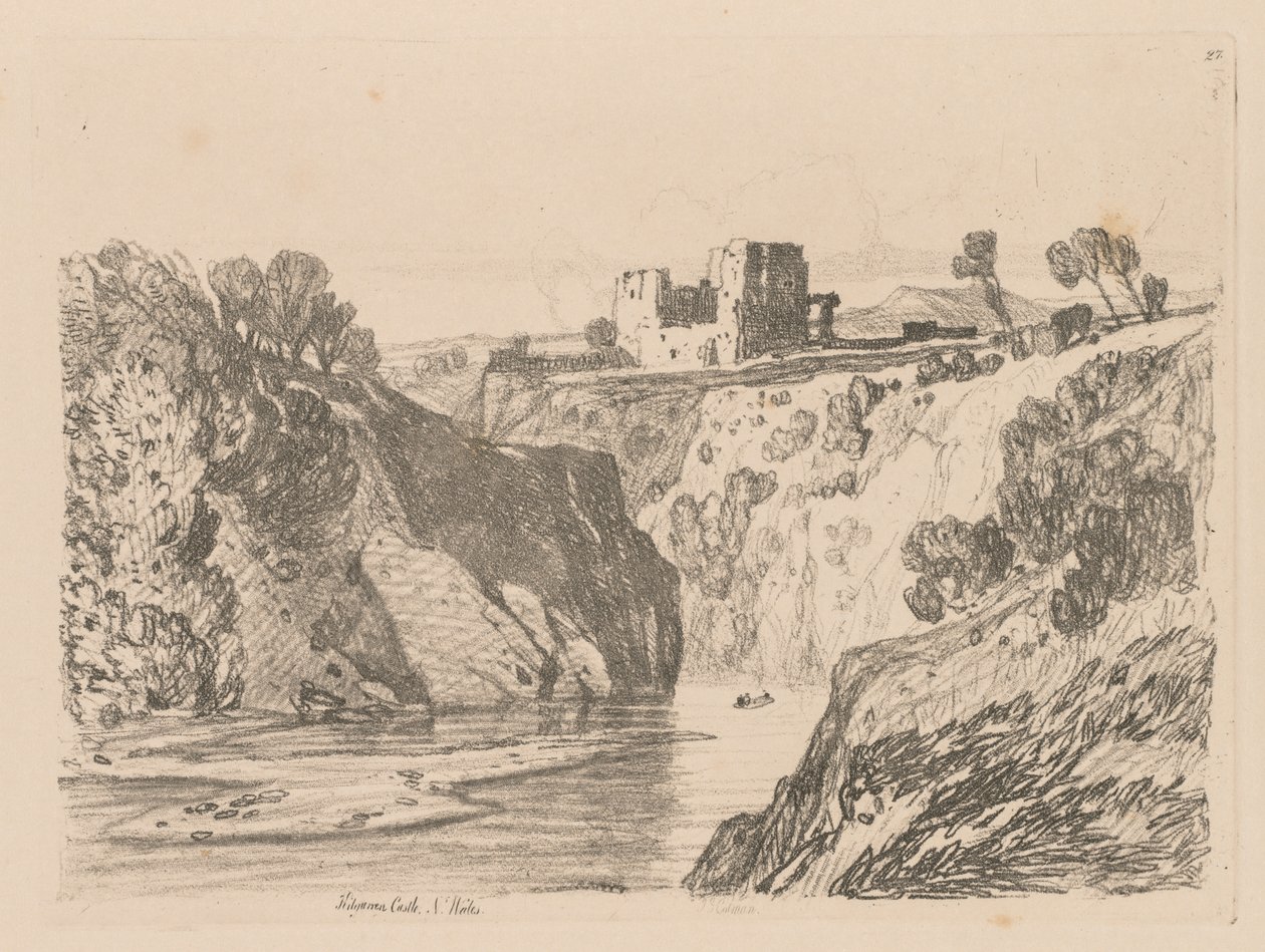 Liber Studiorum: Tavola 27, Castello di Kilgarren, N. Galles da John Sell Cotman