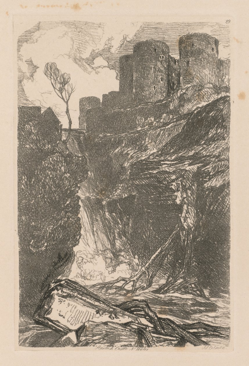 Liber Studiorum: Tavola 29, Castello di Harlech, N. Galles da John Sell Cotman