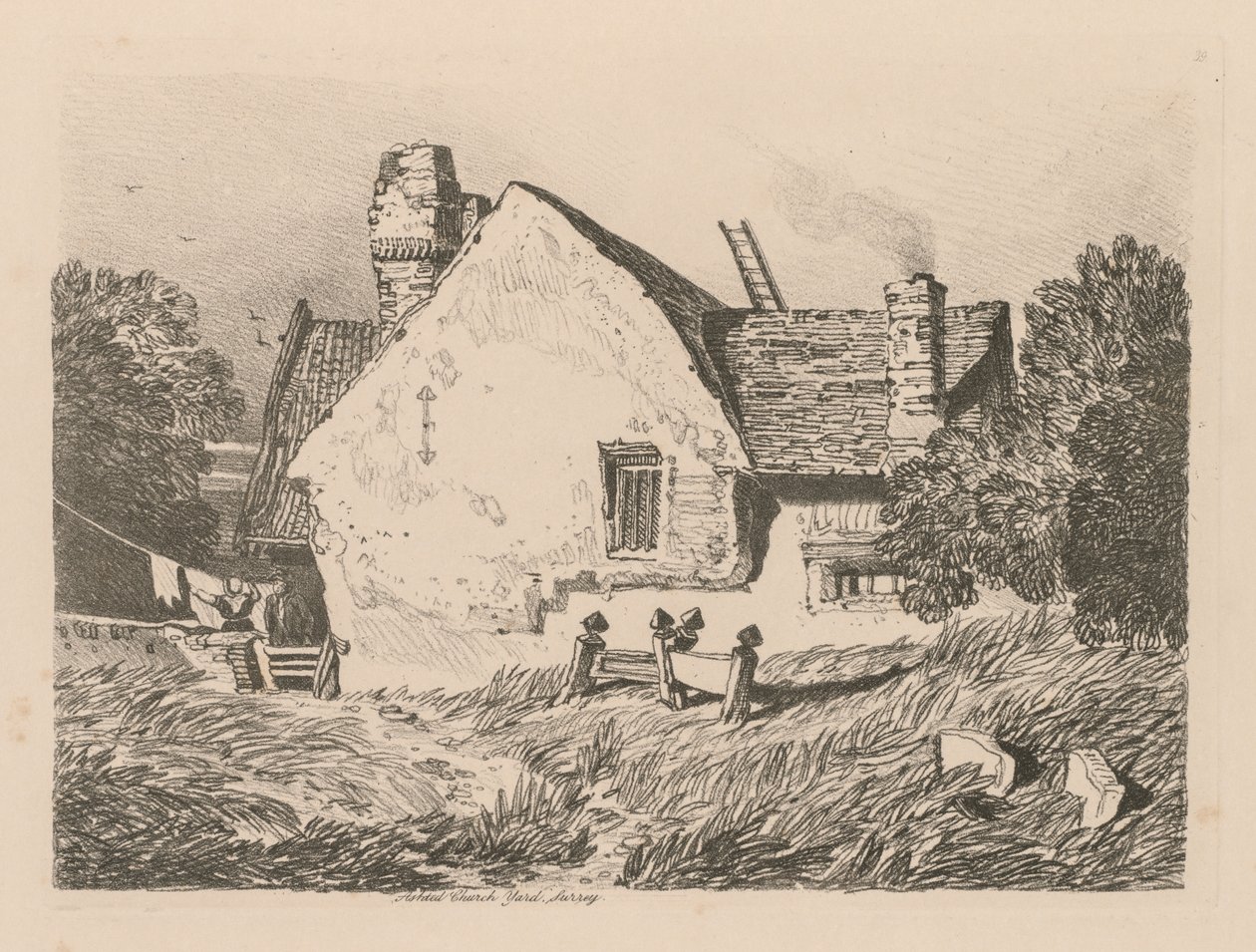Liber Studiorum: Tavola 39, Veduta di Ashdted, Surrey, 1838 da John Sell Cotman