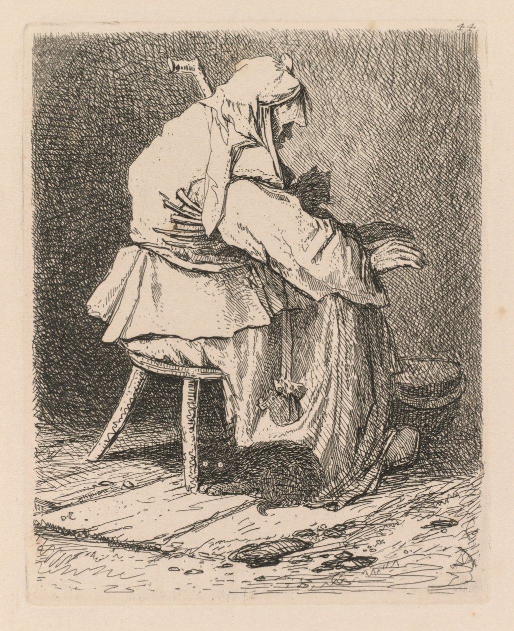 Liber Studiorum: Tavola 44, Schizzo dopo Rembrandt da John Sell Cotman