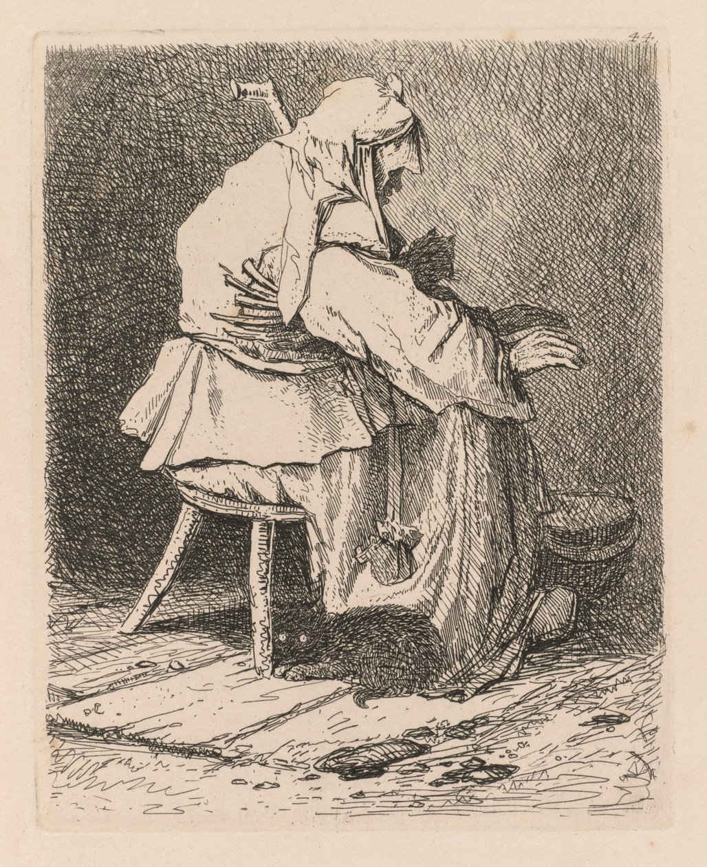 Liber Studiorum: Tavola 44, Schizzo dopo Rembrandt da John Sell Cotman