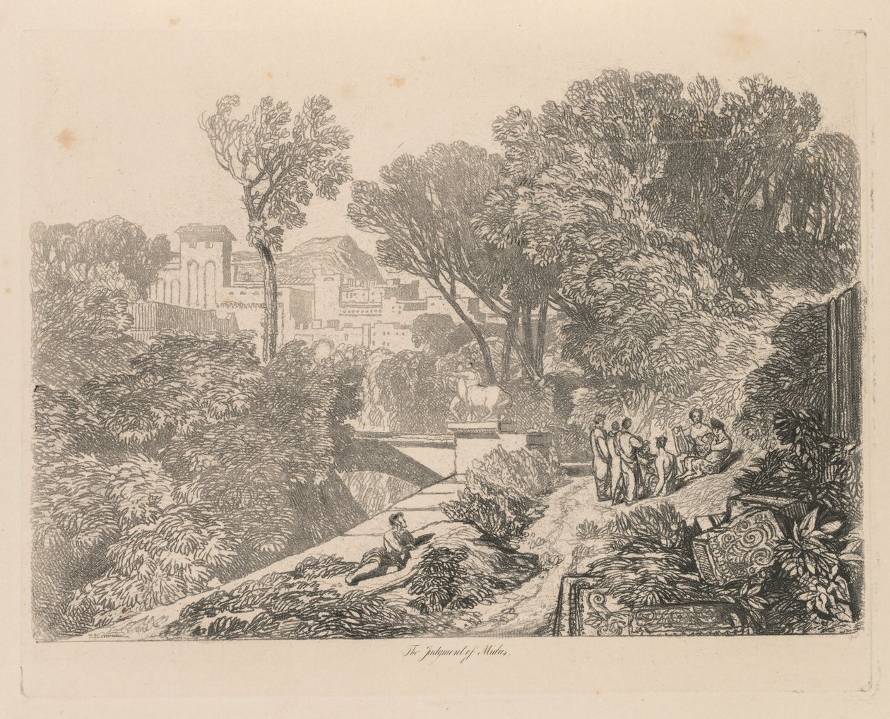 Liber Studiorum: Tavola 6, Il Giudizio di Mida da John Sell Cotman