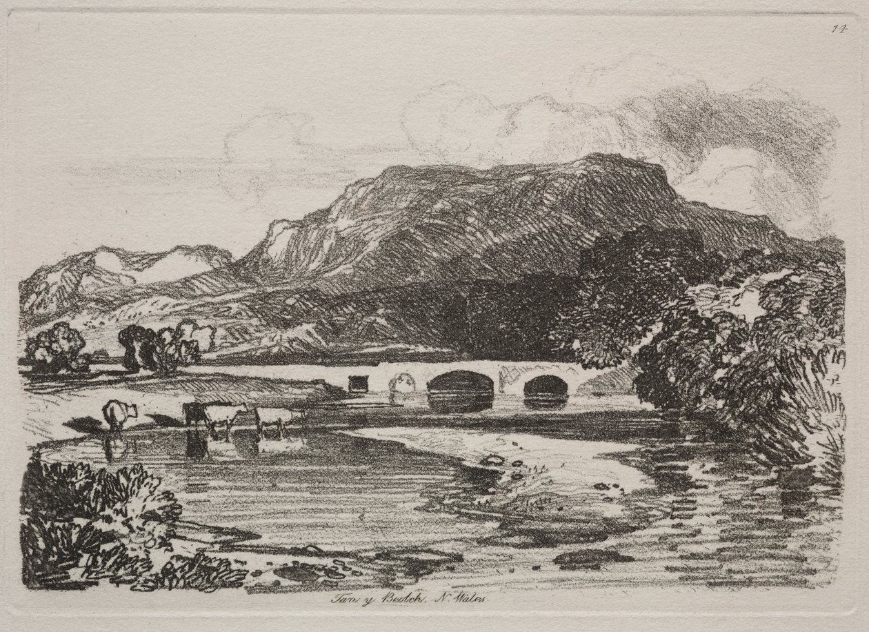 Liber Studiorum: Tan y Beolch, Galles del Nord da John Sell Cotman
