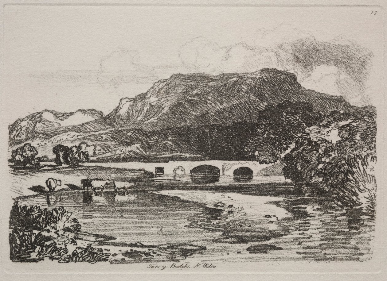 Liber Studiorum: Tan y Beolch, Galles del Nord, 1838 da John Sell Cotman
