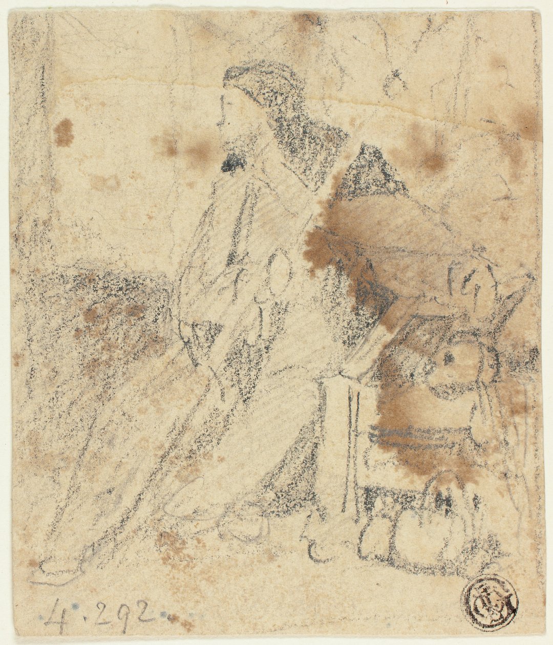 Schizzo di Attore Seduto da John Sell Cotman