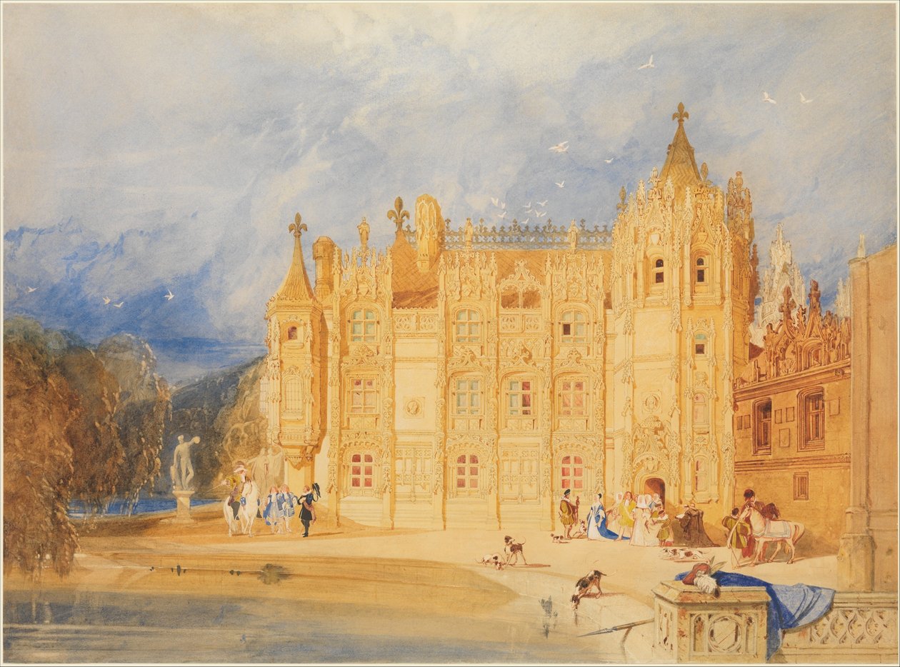 La casa abbaziale, abbazia di Saint-Ouen, Rouen da John Sell Cotman