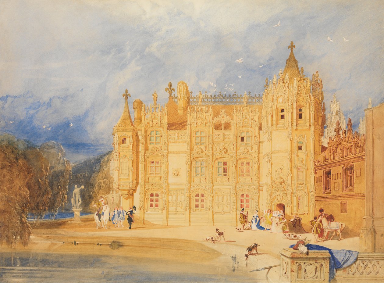 La casa abbaziale, Abbazia di St. Ouen, Rouen, 1824-31 da John Sell Cotman