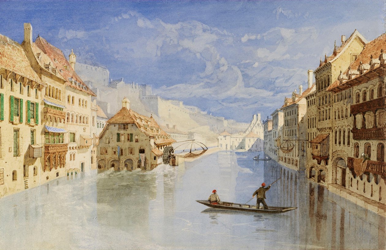 La cittadella sopra Namur, Belgio, dal fiume Sambre da John Sell Cotman