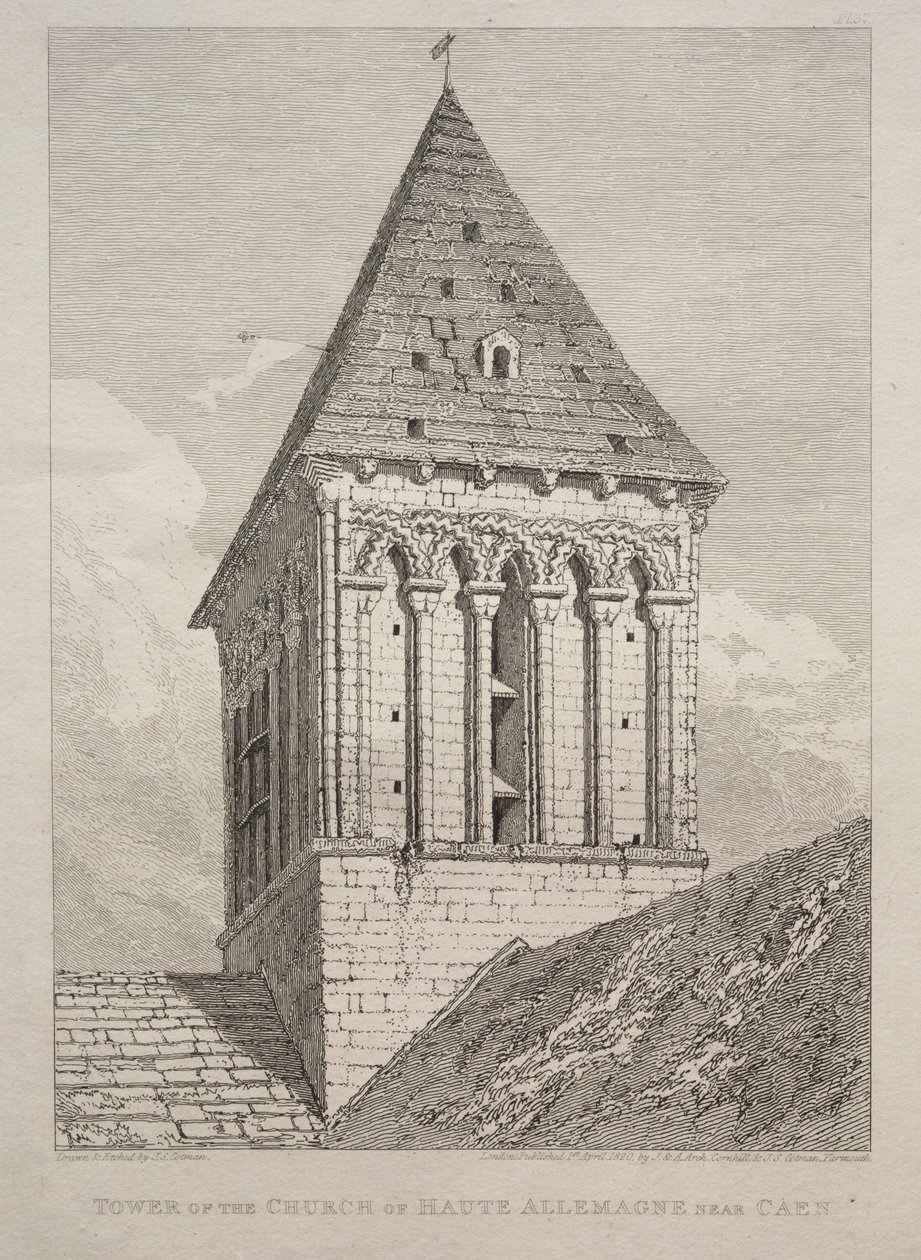 Torre della Chiesa di Haute Allemagne vicino a Caen da John Sell Cotman