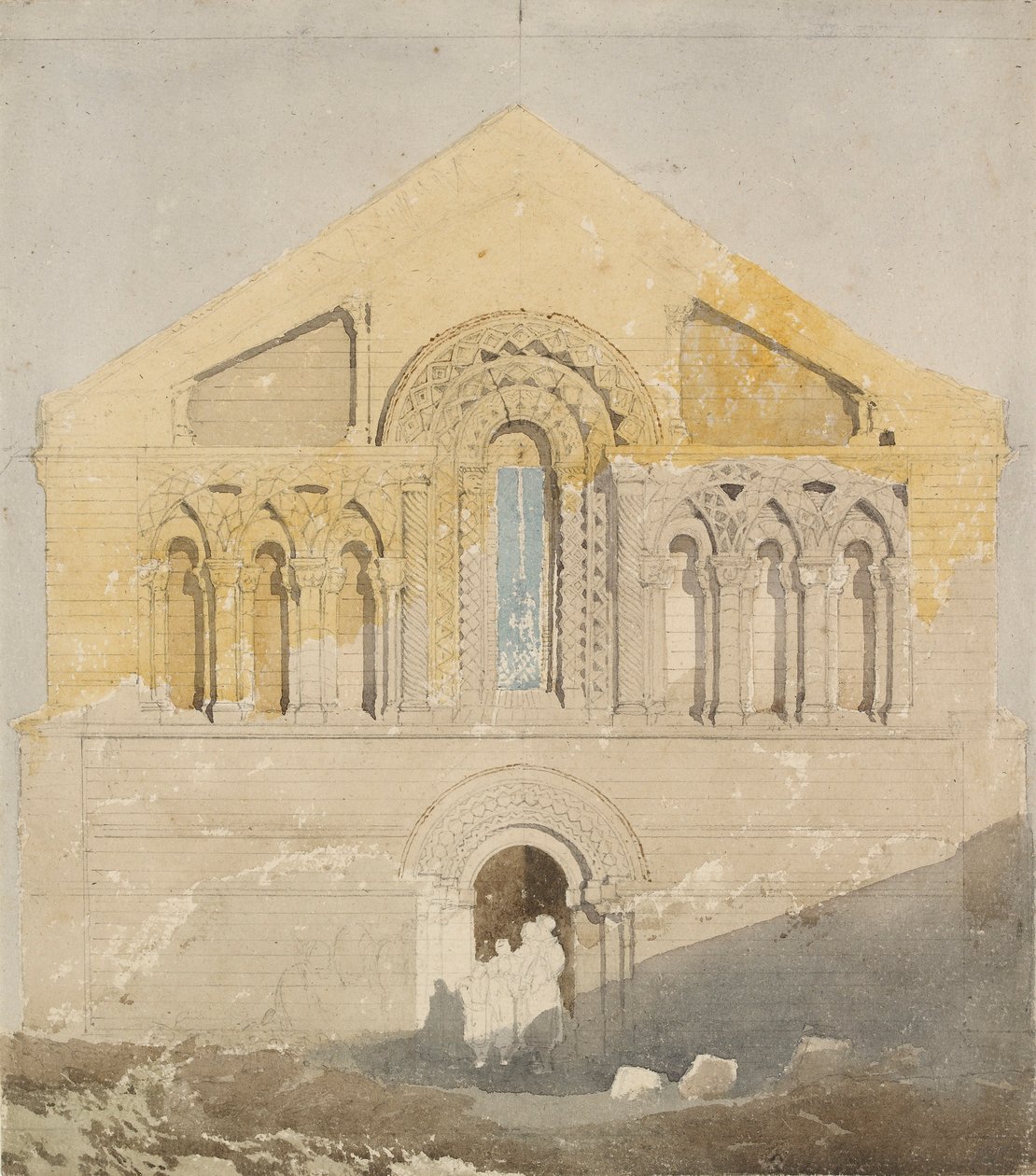 Facciata ovest della chiesa di Castle Rising, Norfolk da John Sell Cotman