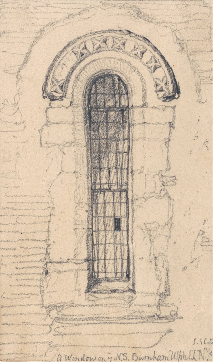 Finestra sul lato nord della chiesa di Burnham Ulph, Norfolk da John Sell Cotman
