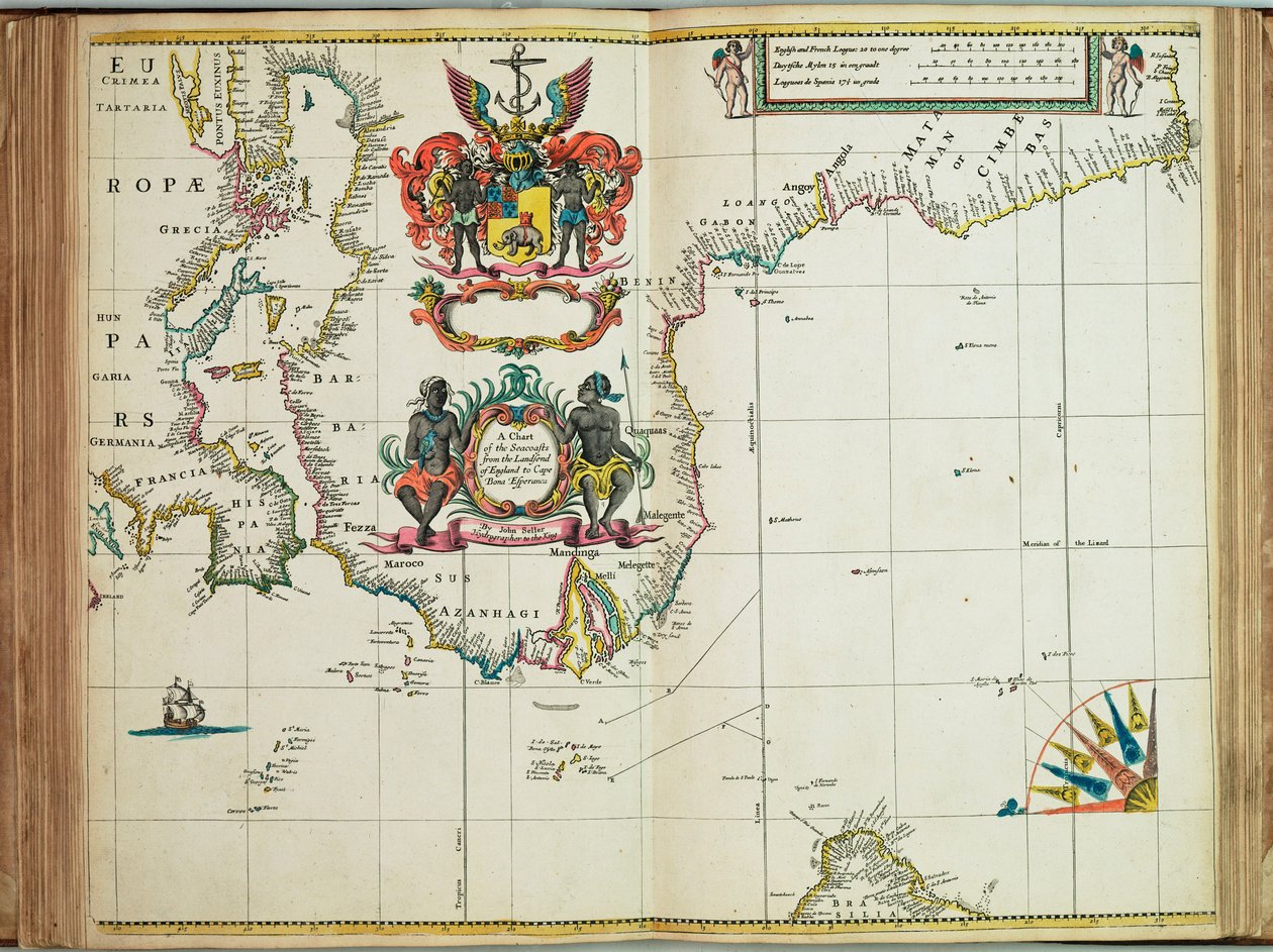 Carta delle coste dal Landsend d