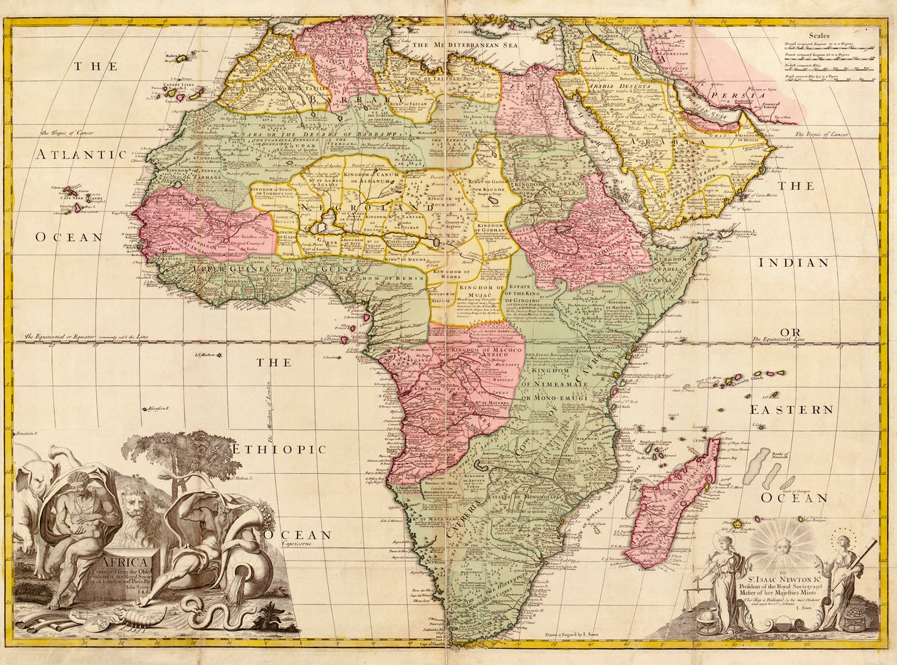 Africa, da Geografia moderna da John Senex