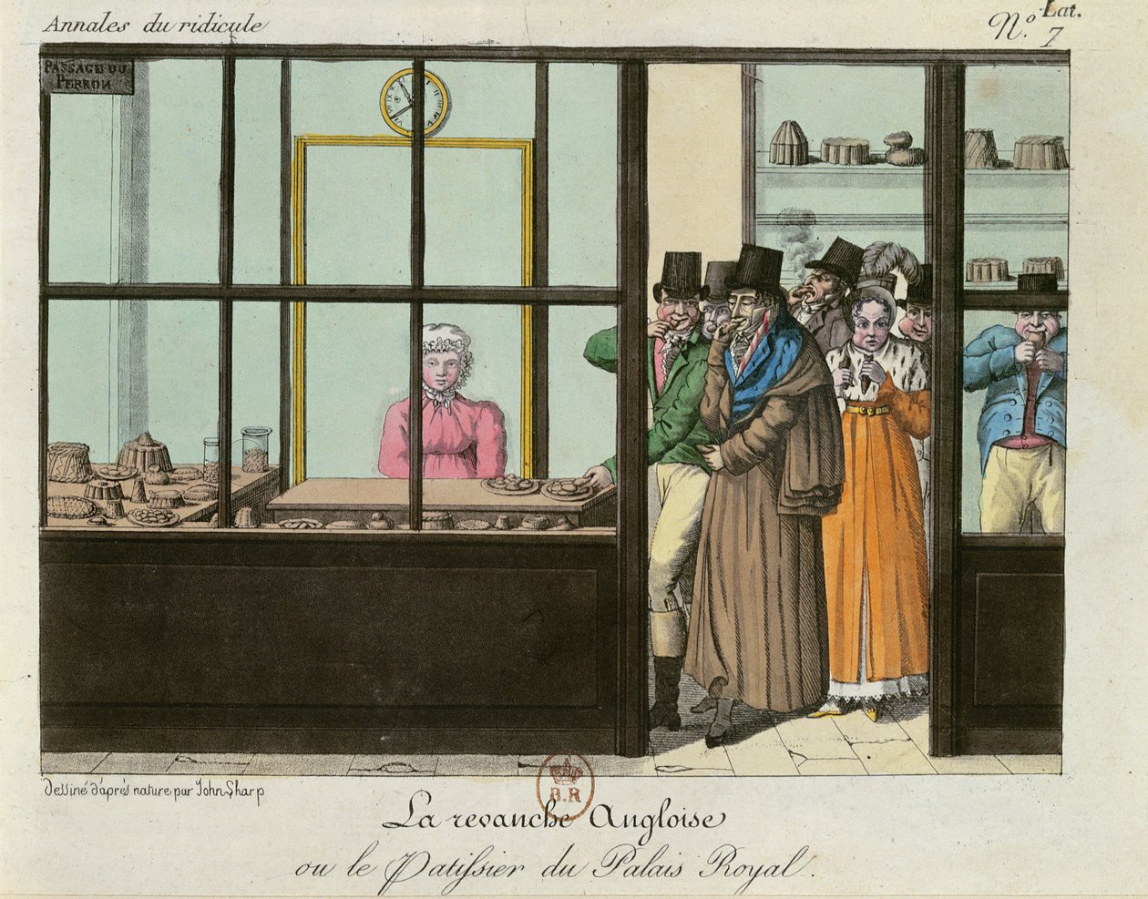 La Vendetta Inglese o, La Pasticceria al Palais Royal, c.1815 da John Sharp