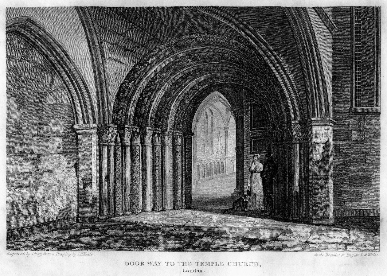 Porta della Temple Church, Londra da John Shury