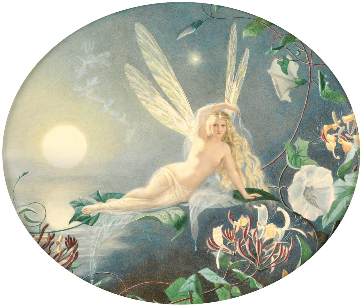 Fata che Riposa su una Foglia, c.1860 da John Simmons