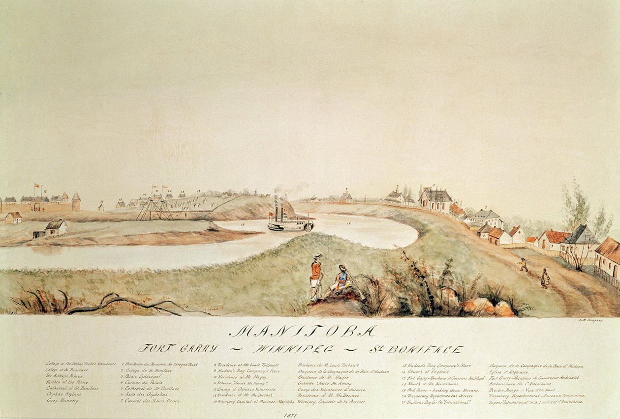 Manitoba, Stazione commerciale della Hudson Bay Company, 1871 da John Simpson
