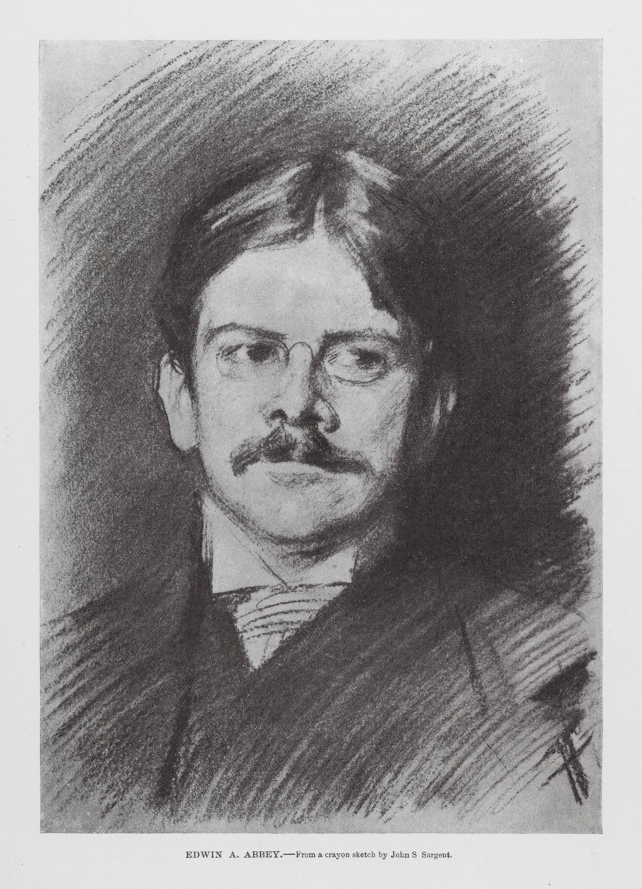 Edwin A Abbey (incisione) da John Singer (after) Sargent