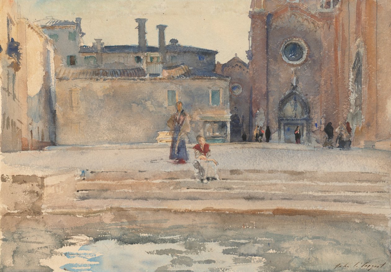 Campo dei Frari, Venezia, c. 1880 da John Singer Sargent