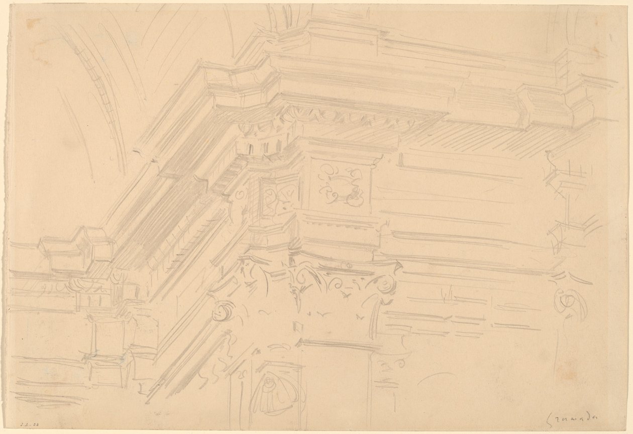 Entablature della Capilla Real, Granada, 1912 da John Singer Sargent