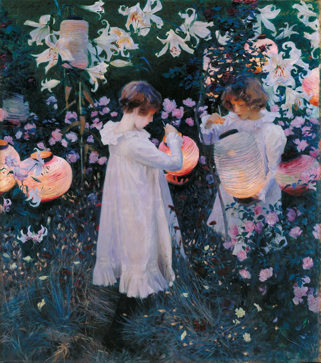 Garofano, giglio, giglio, rosa da John Singer Sargent