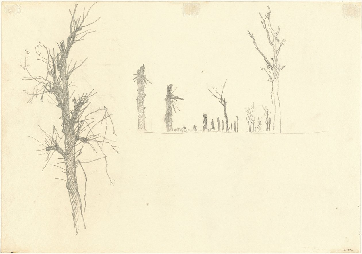 Alberi devastati (dettaglio), 1918 da John Singer Sargent