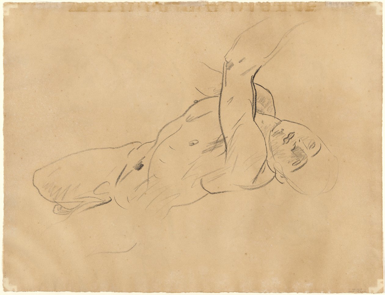 Nudo maschile cadente [verso] da John Singer Sargent