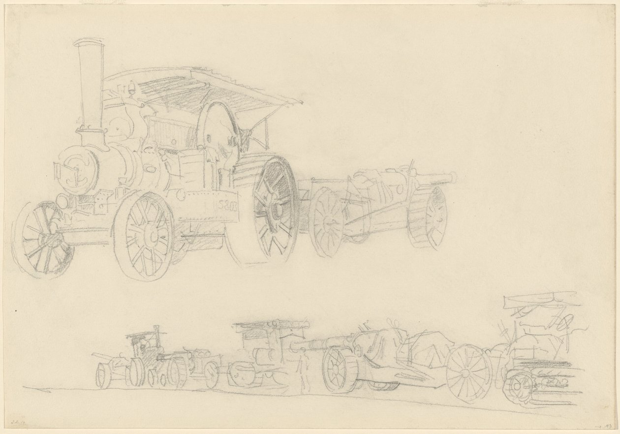 Carri armati, Francia, 1918 da John Singer Sargent