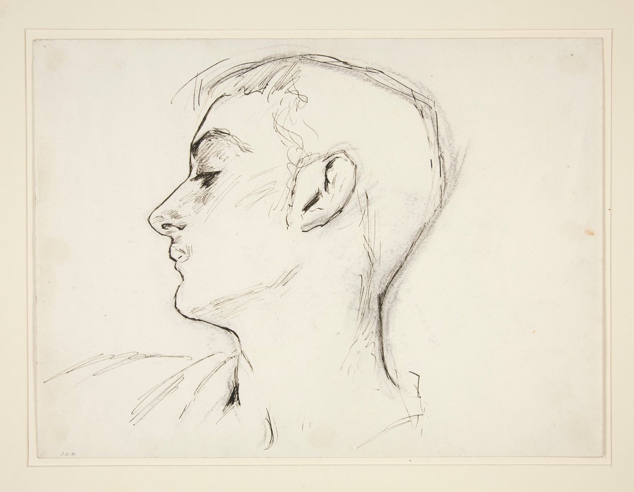 Testa di un giovane di profilo da John Singer Sargent