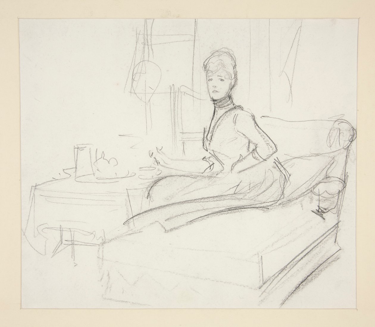 Signora al tavolo da tè da John Singer Sargent