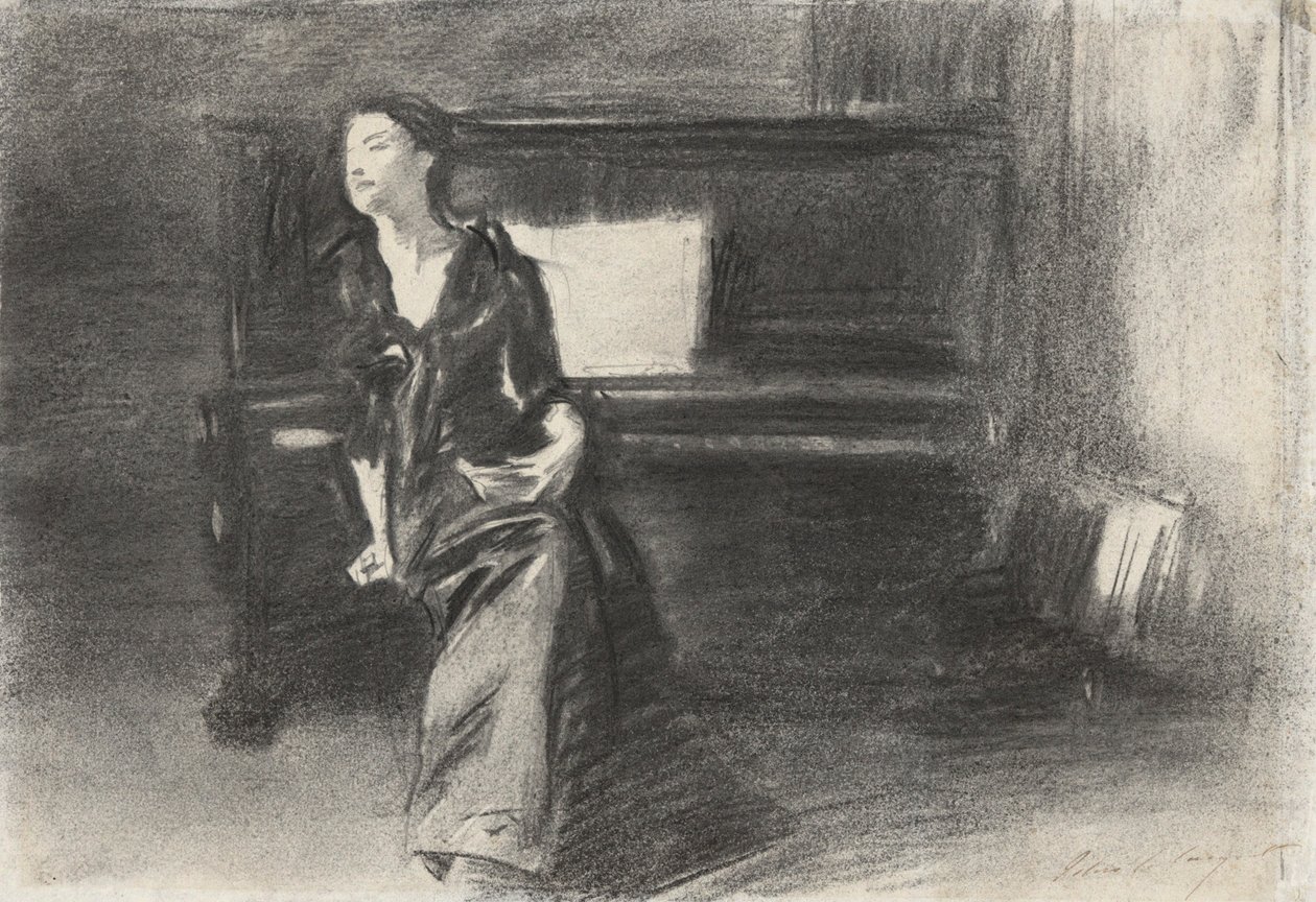 Signora al pianoforte da John Singer Sargent