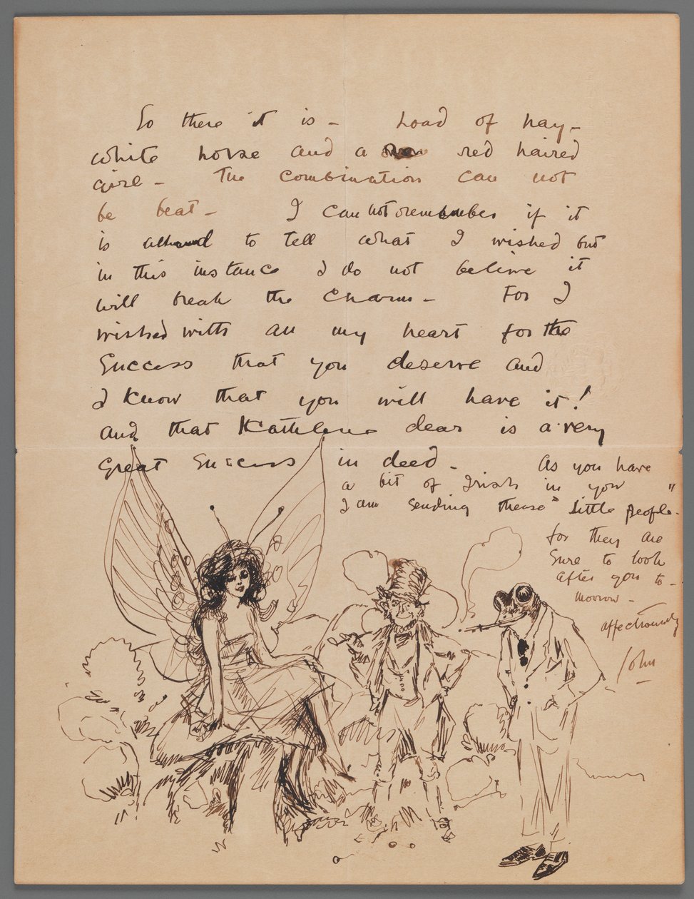 Lettera a Kathlene MacDonell da John Singer Sargent