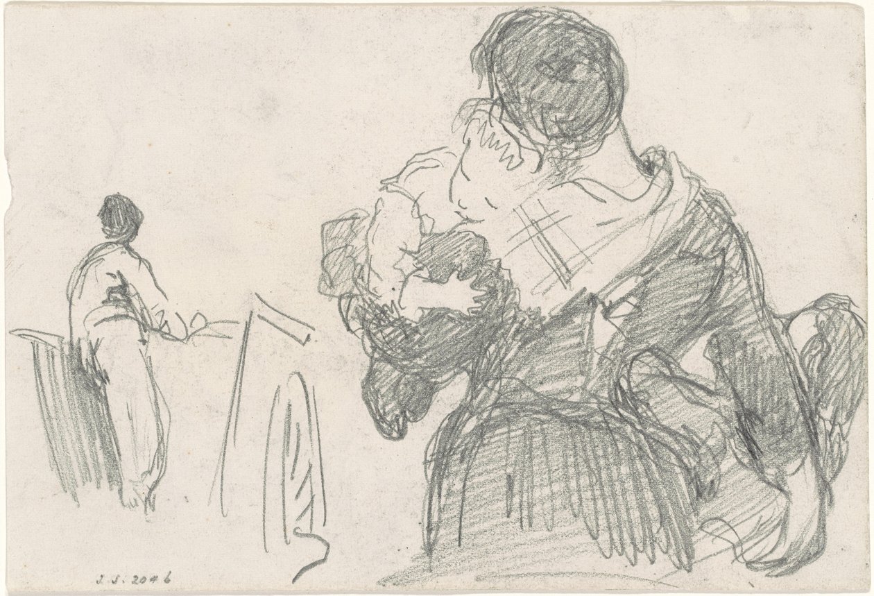 Madre e figlio [recto], c. 1871-1872 da John Singer Sargent