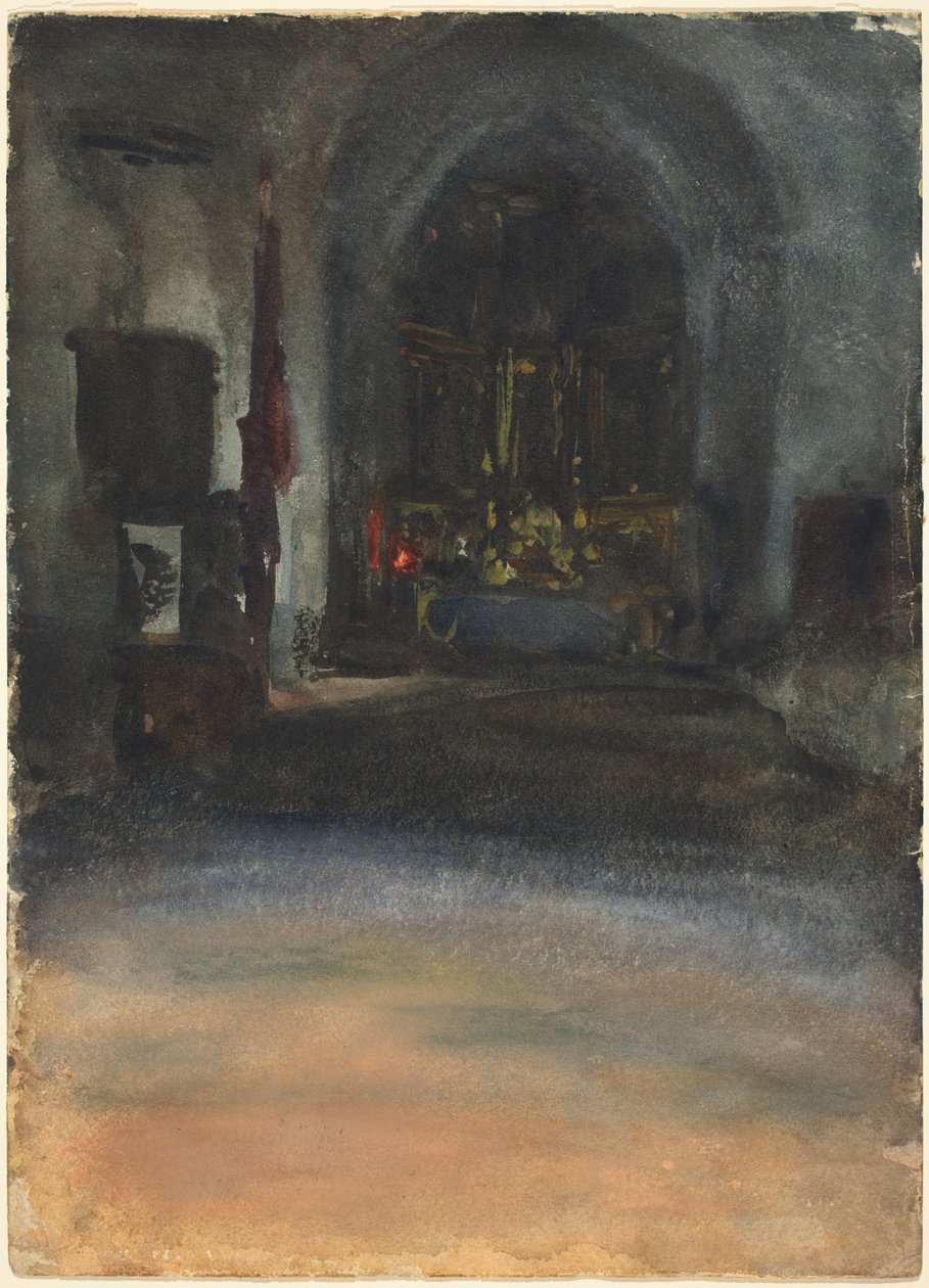 Interno di una chiesa spagnola da John Singer Sargent