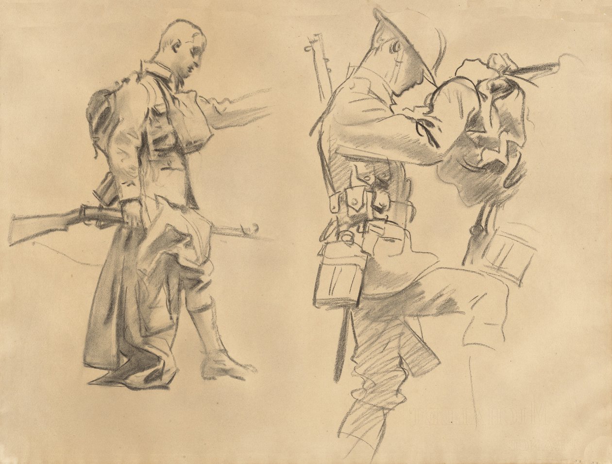 Studi per Gassed [recto] da John Singer Sargent
