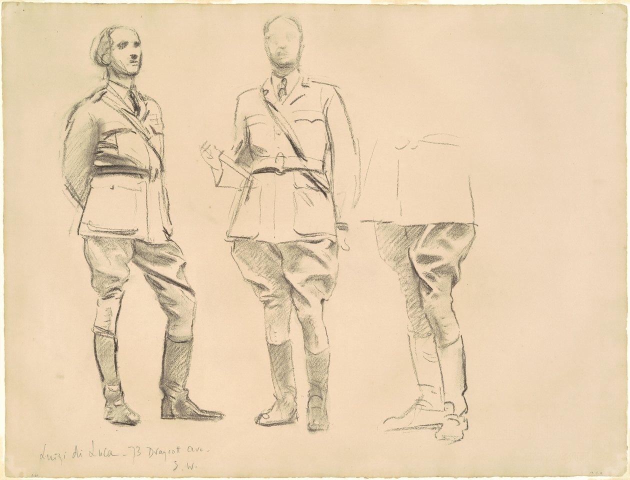 Studi per "Ufficiali generali della Prima Guerra Mondiale" da John Singer Sargent