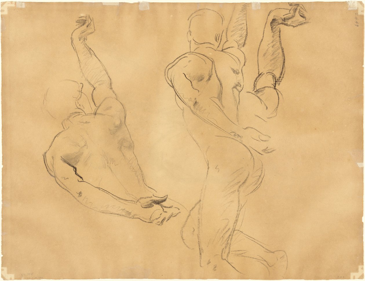 Studi di nudi maschili [verso], 1918-1919 da John Singer Sargent