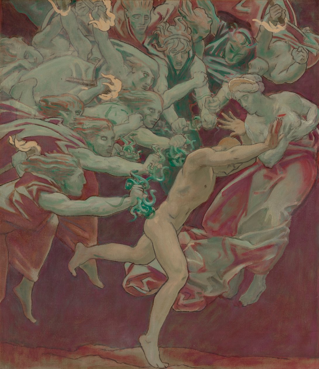 Studio per il Museo delle Belle Arti, Boston, Murales: Oreste e le Furie da John Singer Sargent