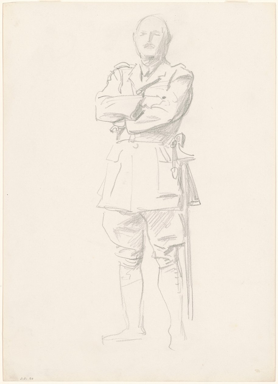 Studio del generale Louis Botha per ufficiali generali della prima guerra mondiale, 1920-1922 da John Singer Sargent