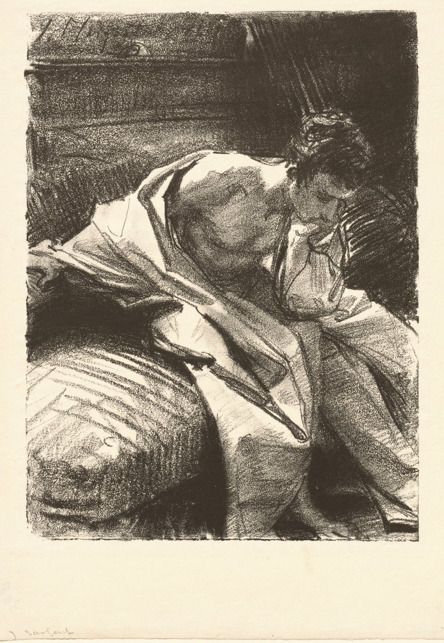 Studio di un uomo seduto, 1895 da John Singer Sargent