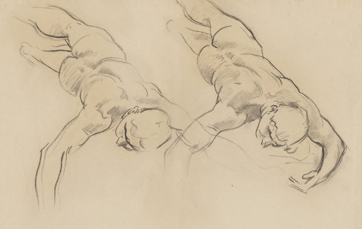 Studio di una delle Ore (terza figura da sinistra, ruotata) per l’opera *Apollo sul suo carro con le Ore*, affresco, Scalinata, Museo delle Belle Arti, Boston da John Singer Sargent