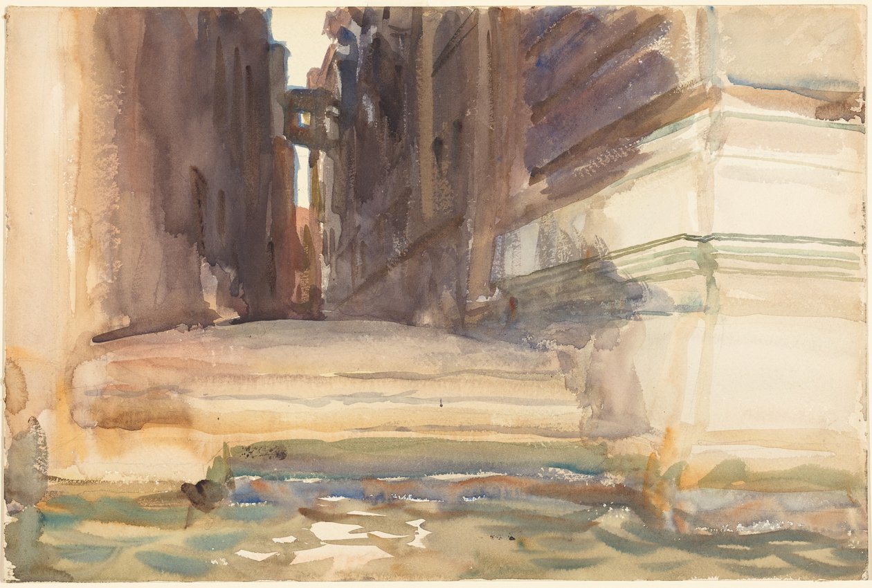 The Calle della Rosa with the Monte di Pietà, Venice da John Singer Sargent