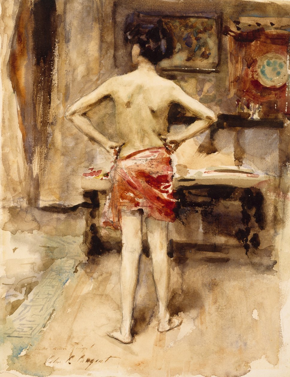 Il modello, 1876 da John Singer Sargent